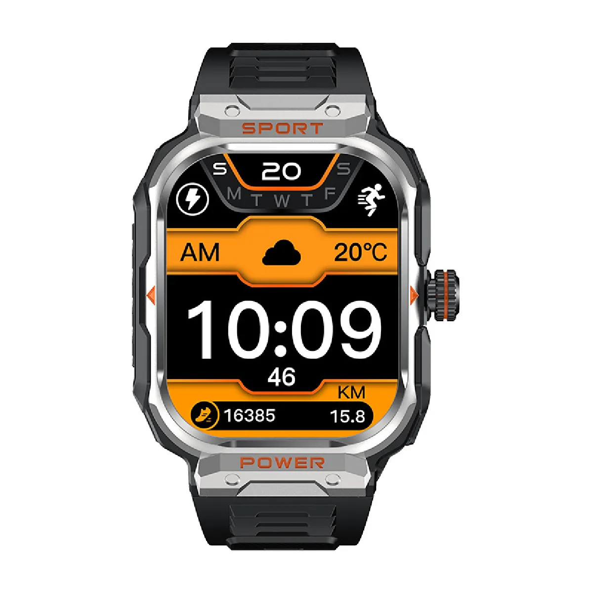 Montre connectée femme - Multifonction avec suivi du rythme cardiaque et activité sportive - Argenté
