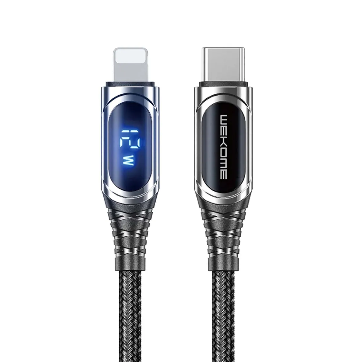 Wekome Noir/Argent Câble Usb-C Lightning Pd 20W