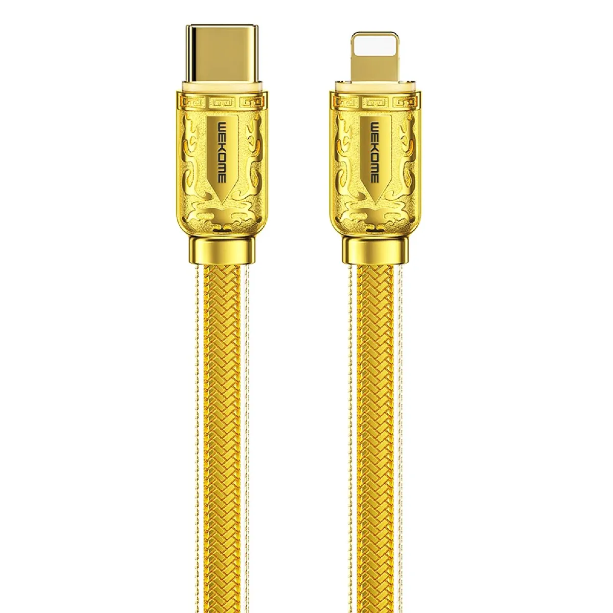 Wekome Doré Câble Usb-C Vers Lightning Pd 20W 1M Sakin Écran Numérique Et Charge Rapide E