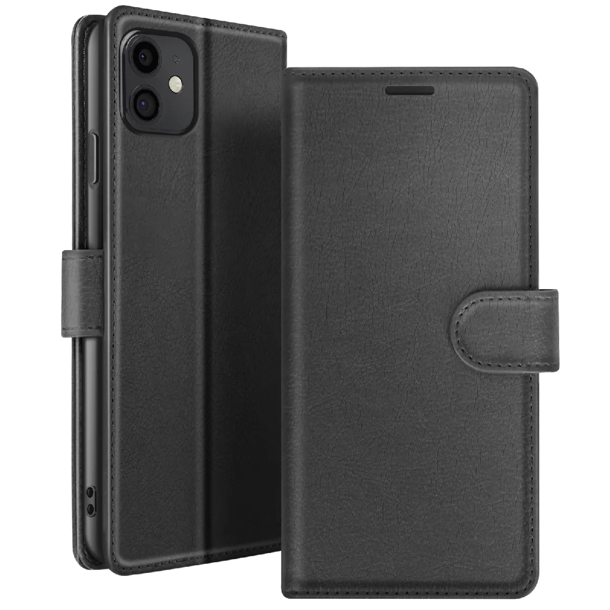 GENERIQUE - Étui Portefeuille iPhone 11 - Support - Noir - Image 3