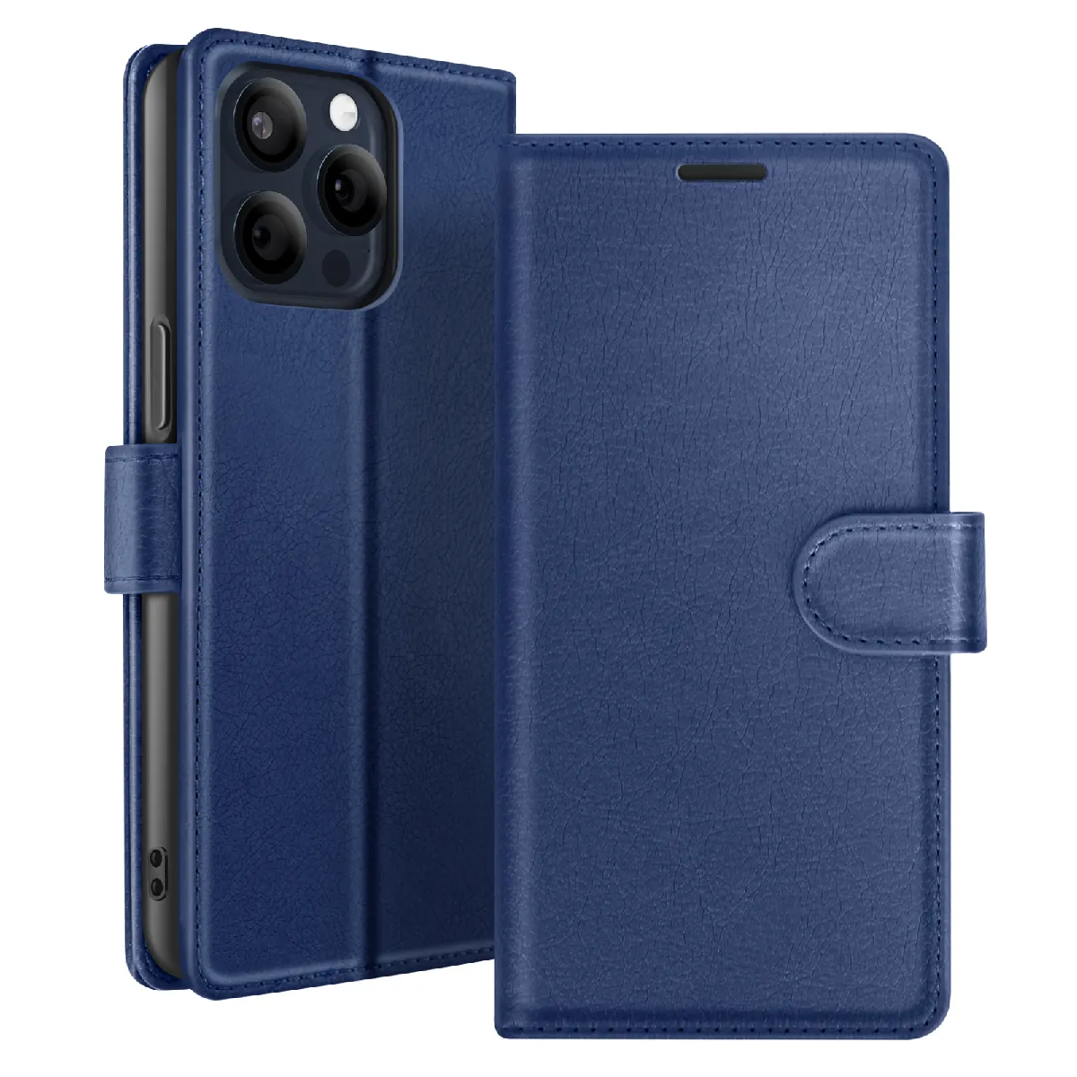 Zanaé Bleu Étui Iphone 15 Pro Premium Nuit