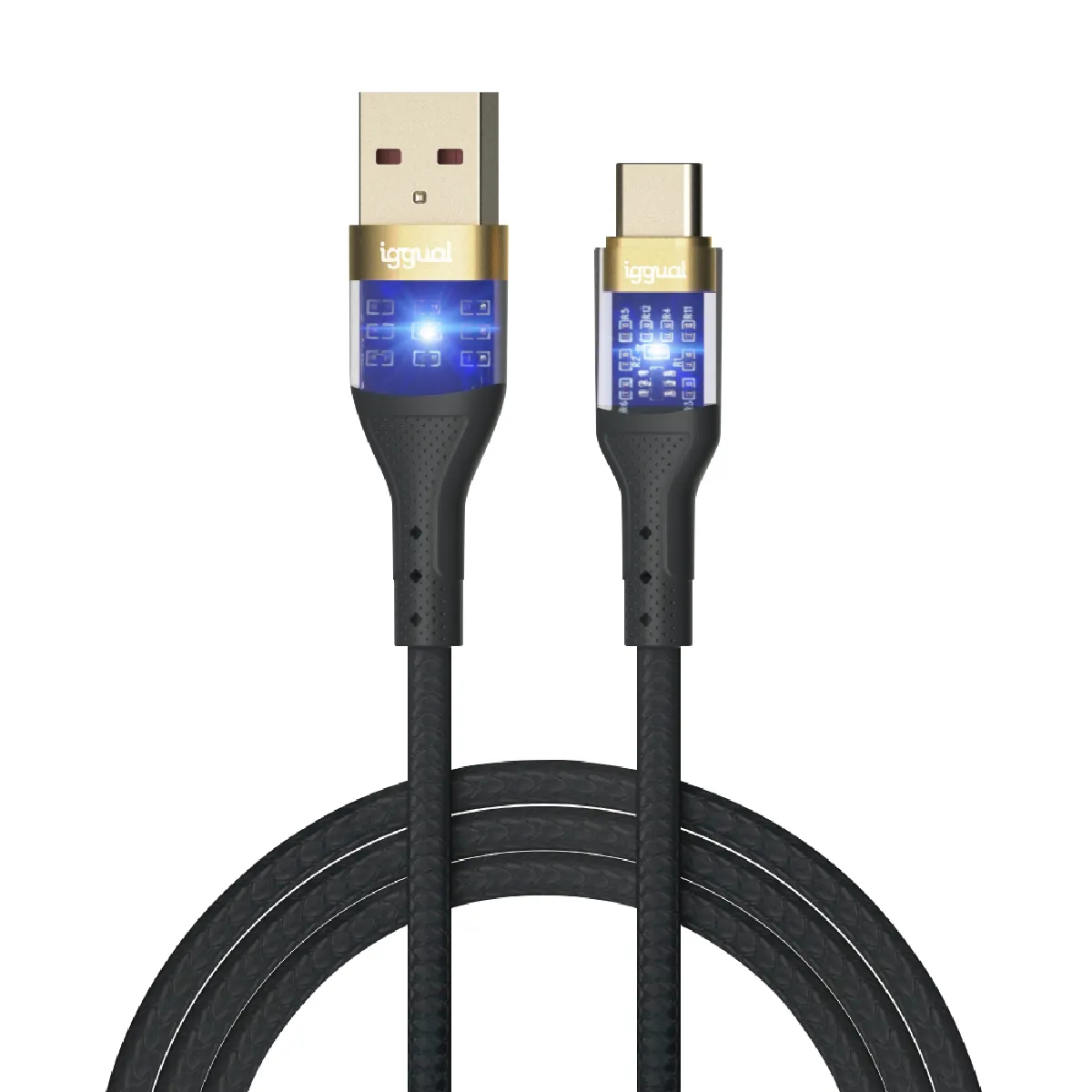 Iggual Noir Câble Usb-A Vers Usb-C - 1 M