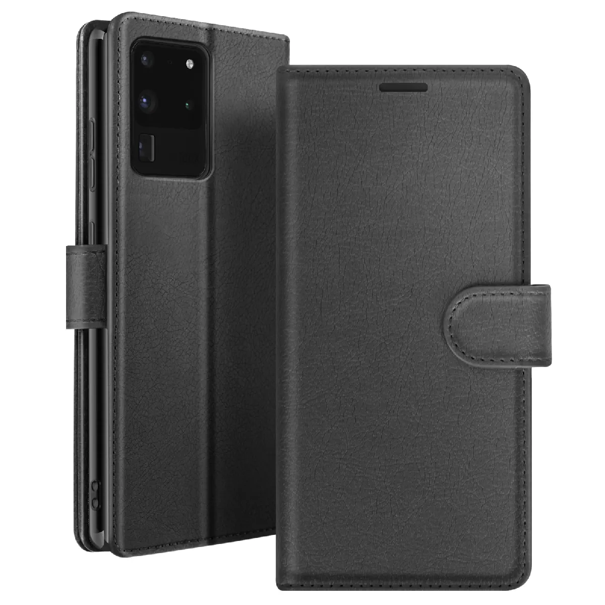 GENERIQUE - Étui Portefeuille pour Galaxy S20 Ultra - Noir - Image 2