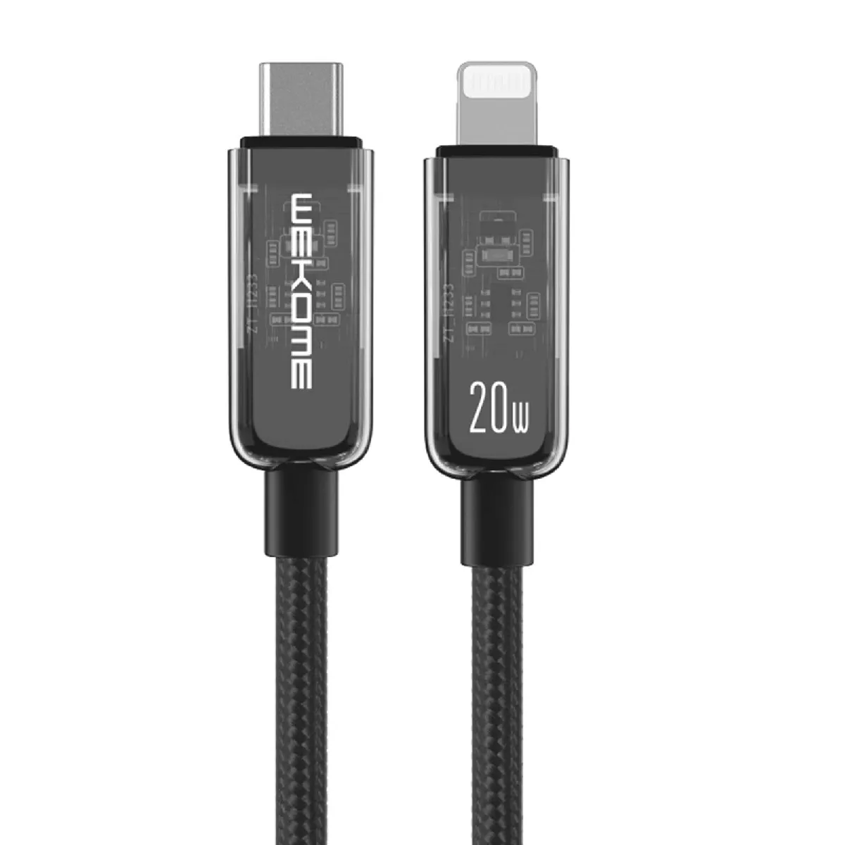 Wekome Noir Câble Wdc-181 1M Usb-C Vers Lightning 20W Vanguard Series