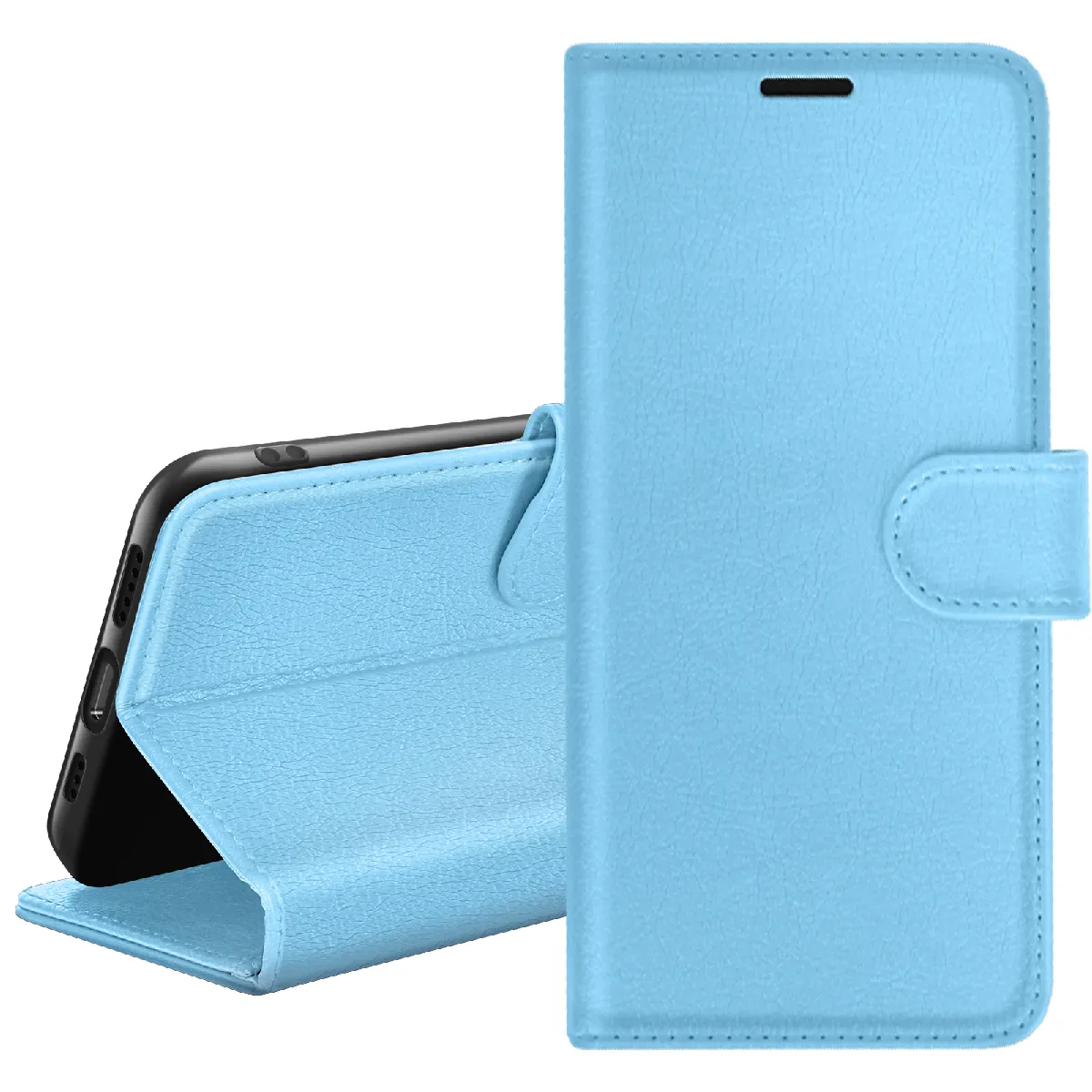 Zanaé Bleu/Clair Étui Portefeuille Pour Xiaomi Redmi 13 Support Et Languette Magnétique