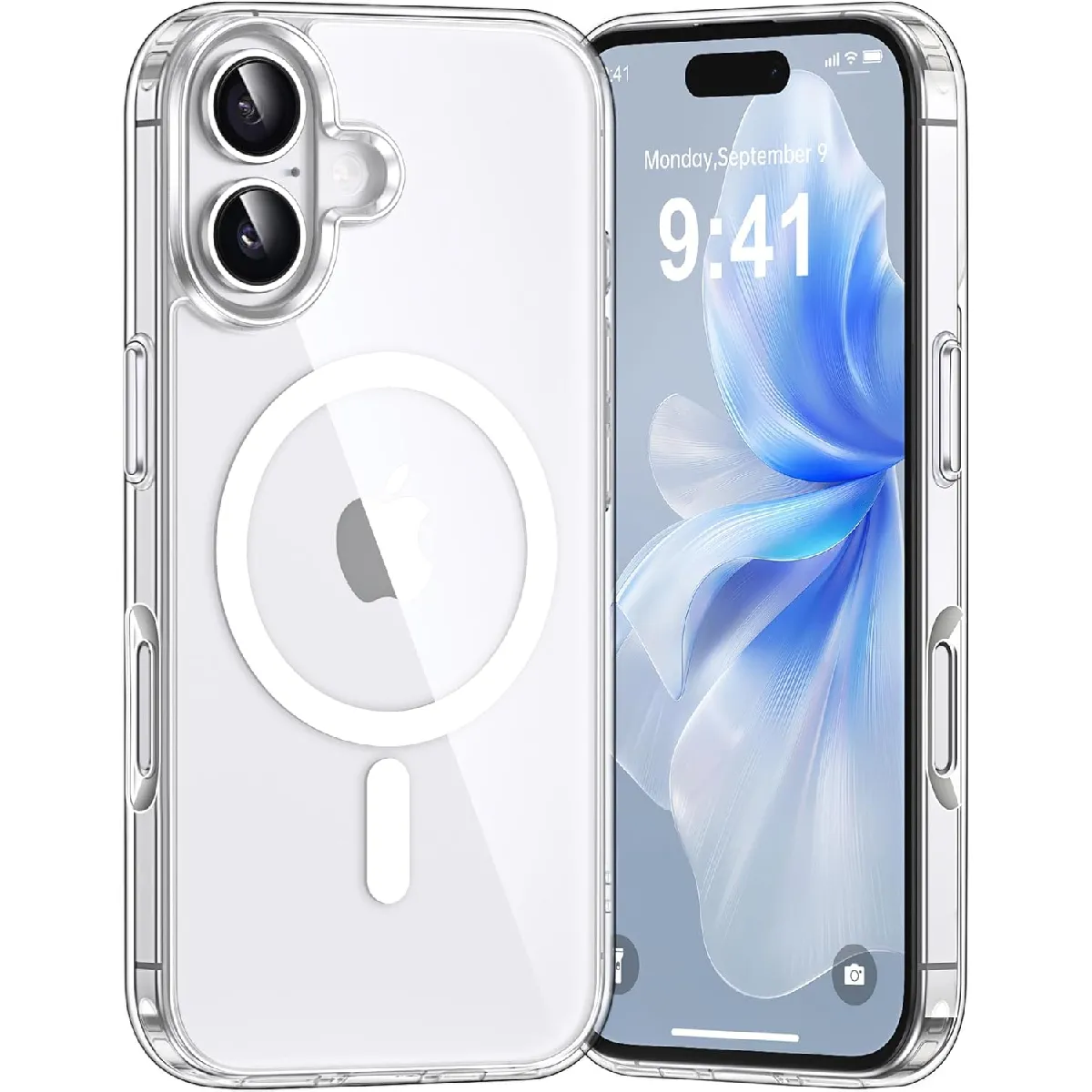 Little Boutik Coque Silicone Compatible Magsafe Apple Iphone 17 - Transparent