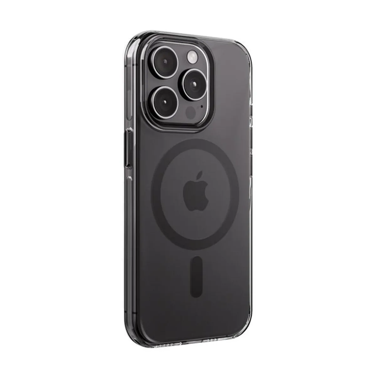 Coque pour iPhone 15 Pro MagSafe Rigide Antichocs Ol&eacute;ophobe Crong Noir