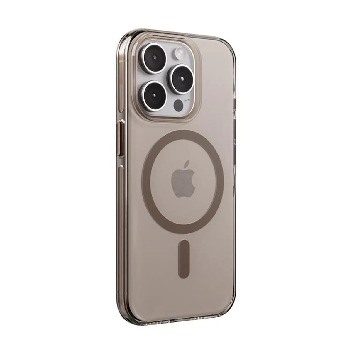 Coque pour iPhone 15 Pro MagSafe Rigide Antichocs Ol&eacute;ophobe Crong Beige