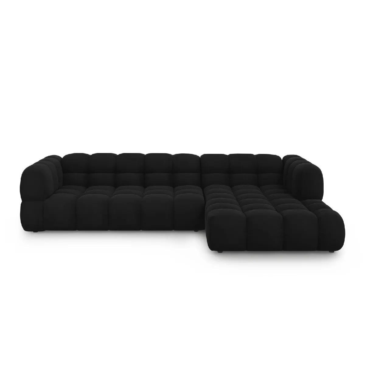 Canapé d'angle droit modulable Sky 4 places en velours - vue 3