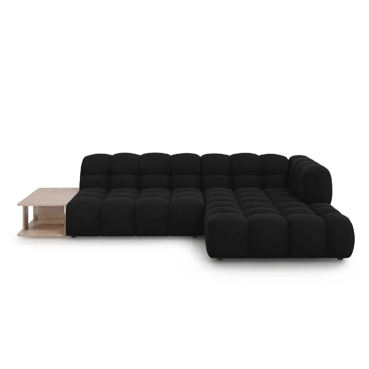 Canapé d'angle droit modulable Sky 4 places en velours - vue 1