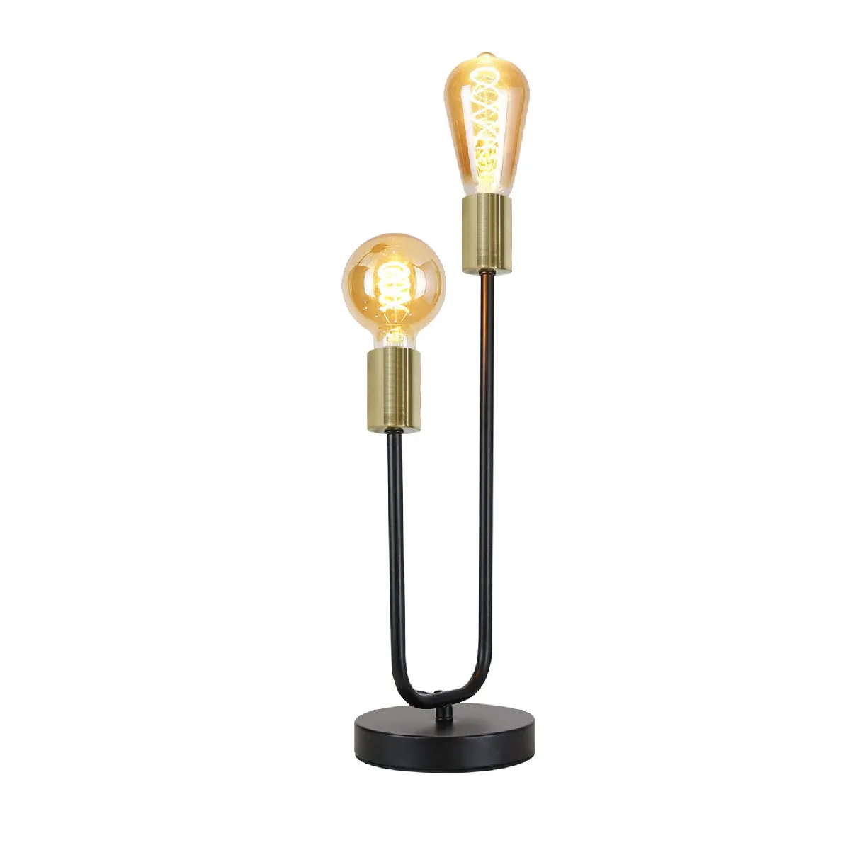 Zmh Lampe de bureau vintage - Noir