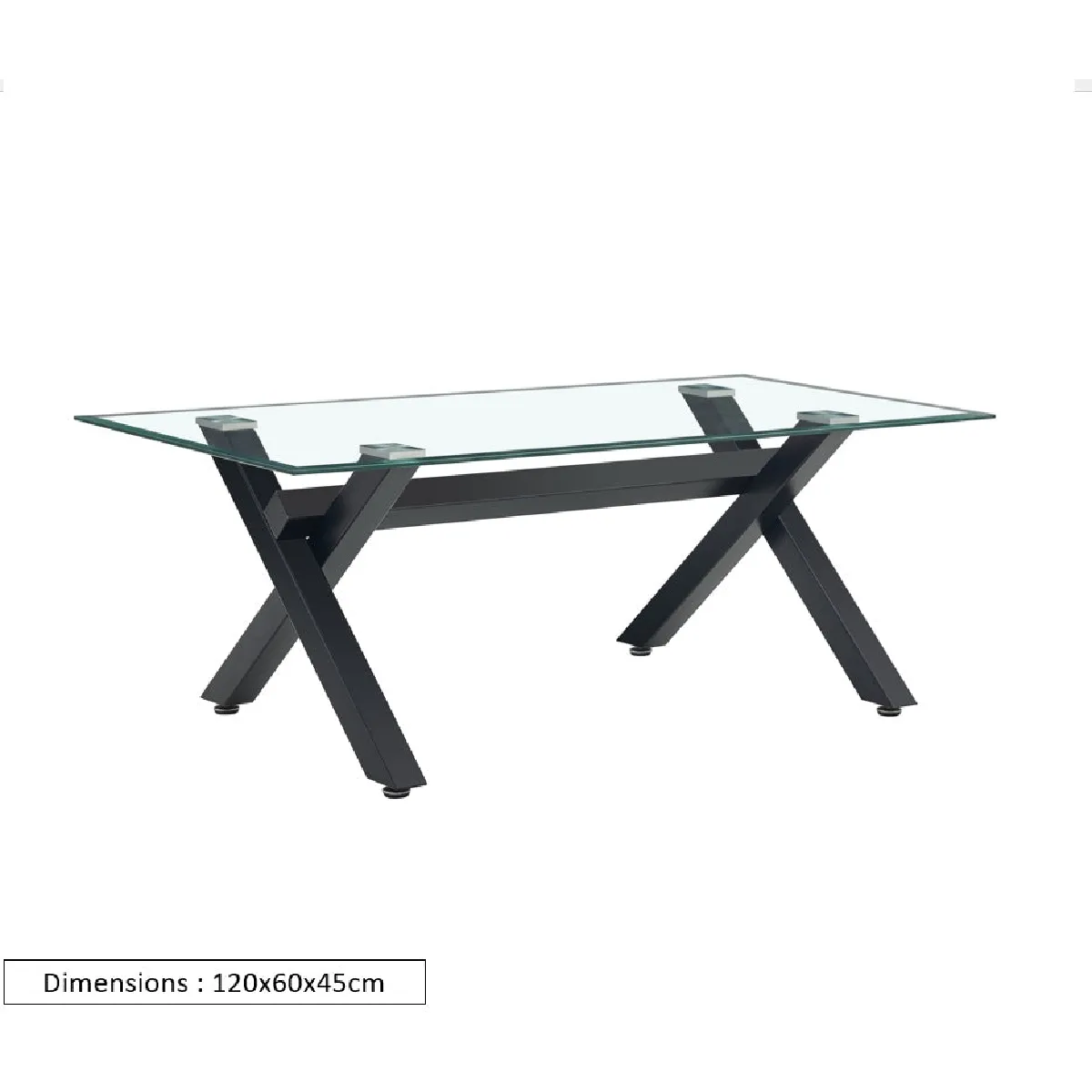 Meilleurs prix pour Table basse IXE Métal & Verre 120x60x45 cm