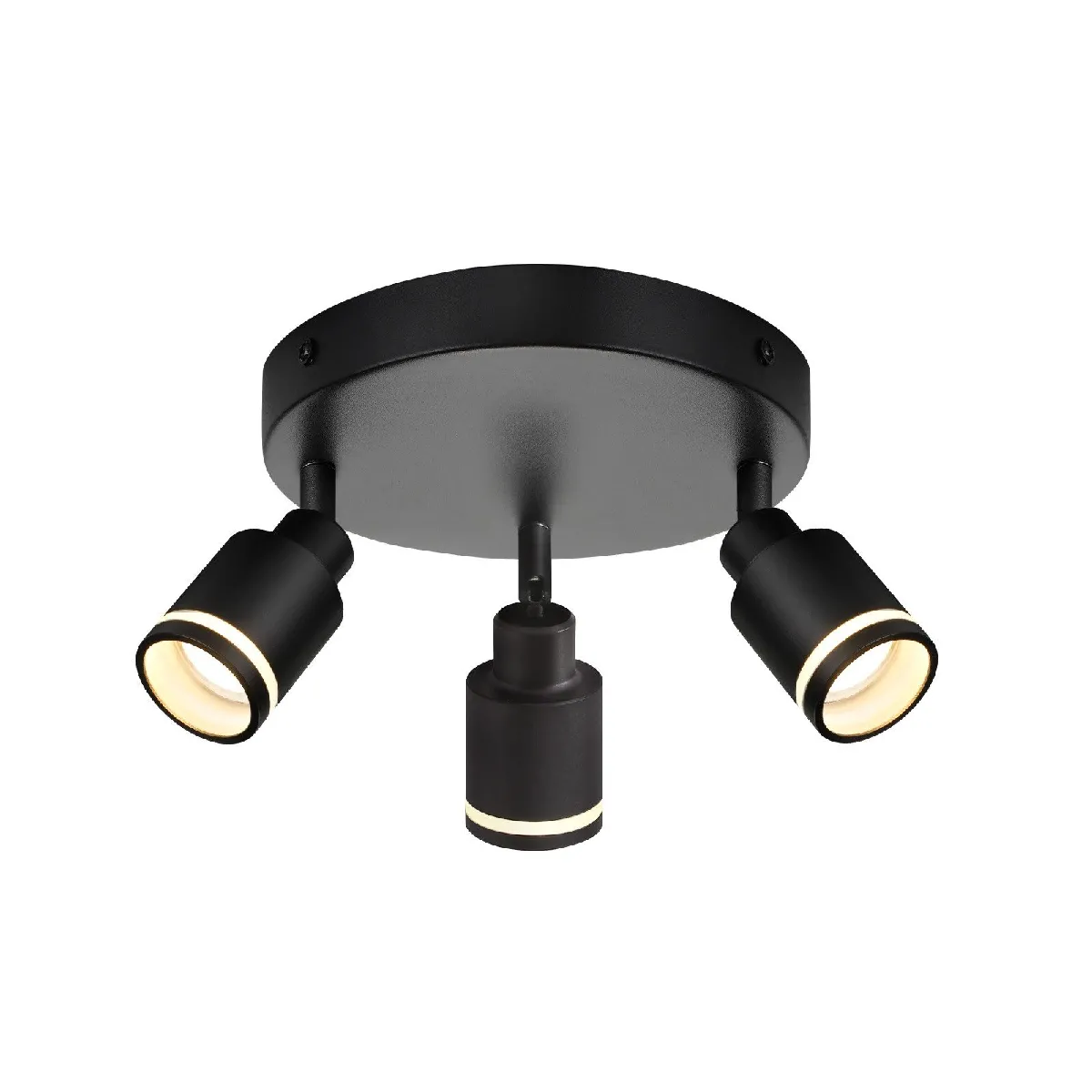 Zmh spot de plafond 3 flammes orientable - Noir