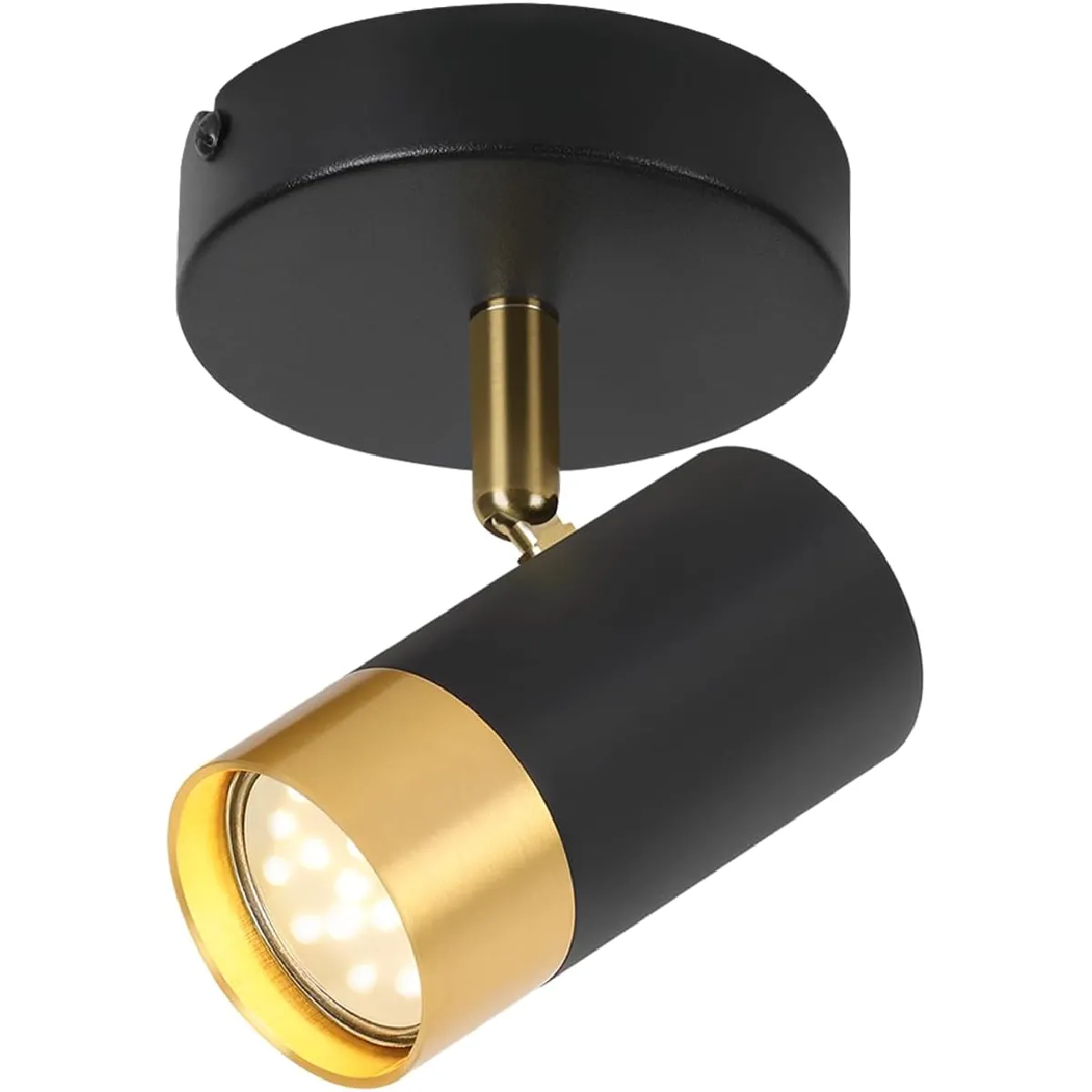 Zmh Plafonnier spot rond LED GU10 - Noir