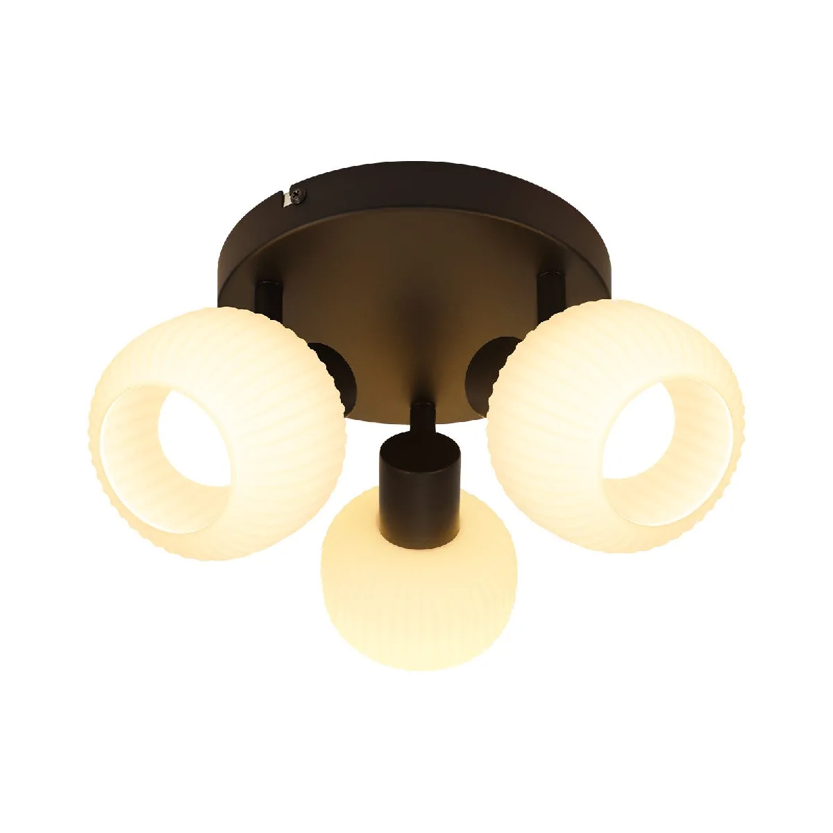 Zmh spot de plafond 3 flammes - Noir
