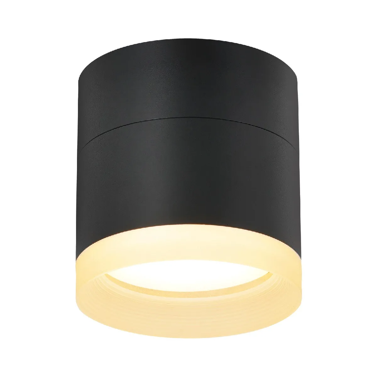Zmh plafonnier rond métal - Noir