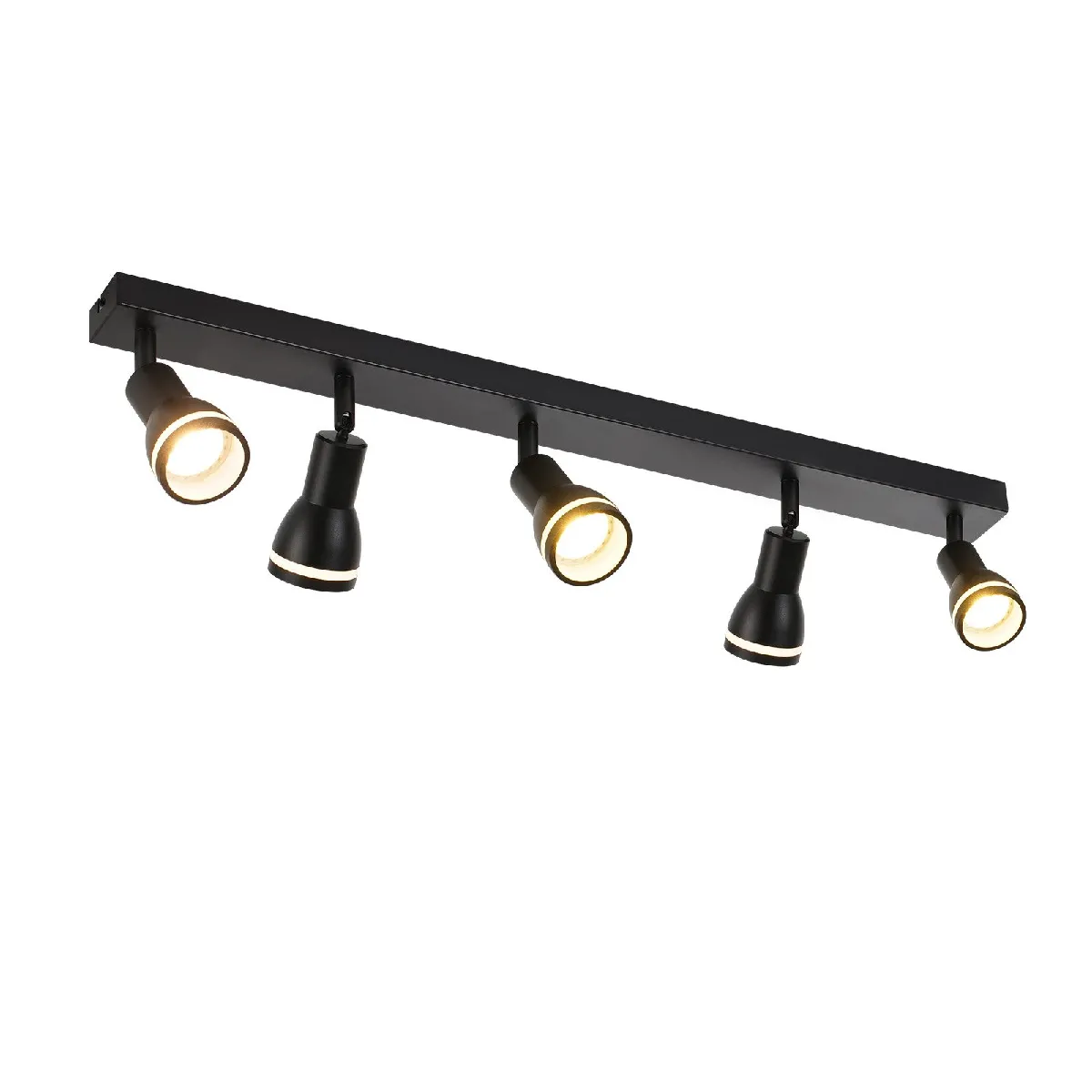 Zmh spot de plafond 5 flammes - Noir