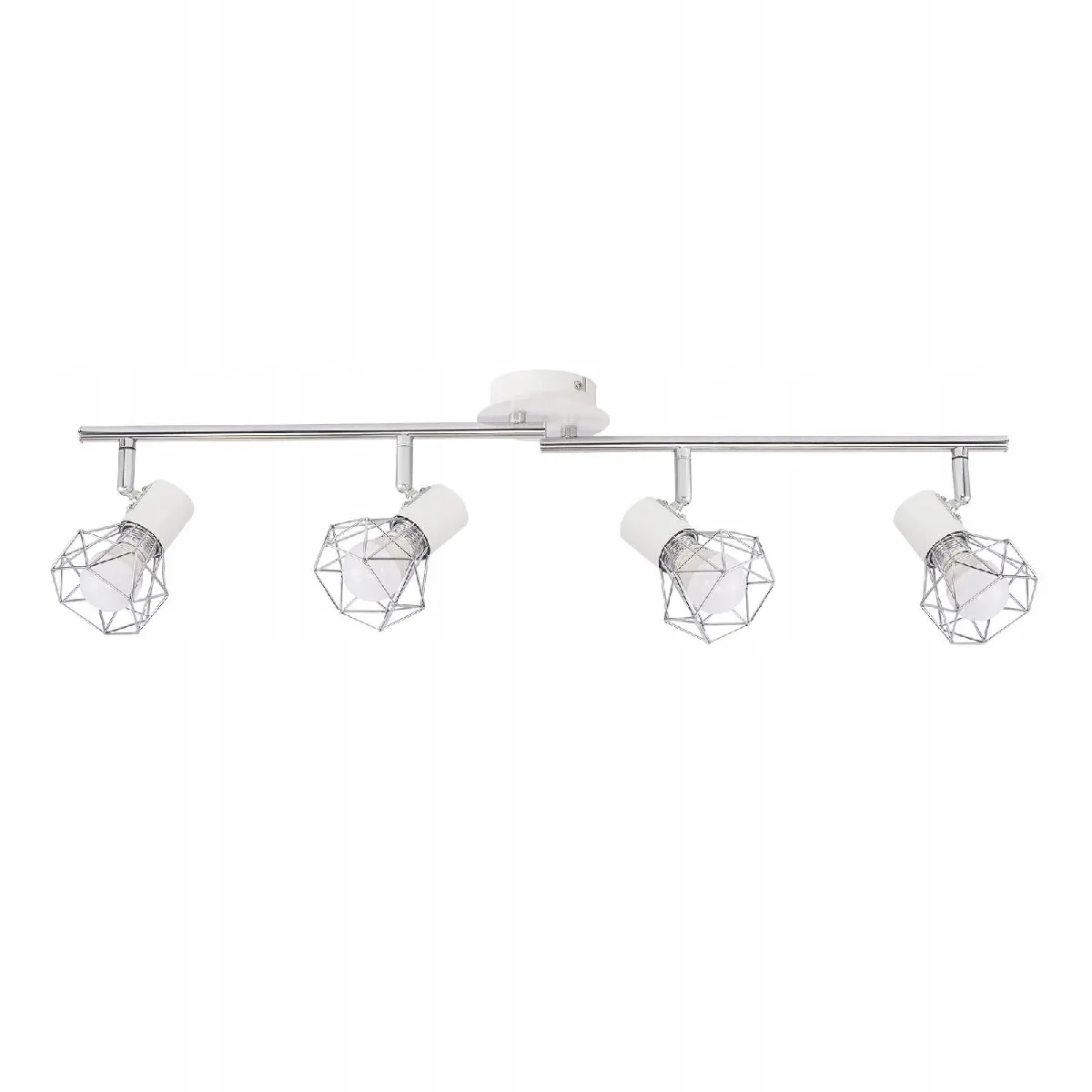 Zmh Plafonnier vintage 4 flammes - Blanc