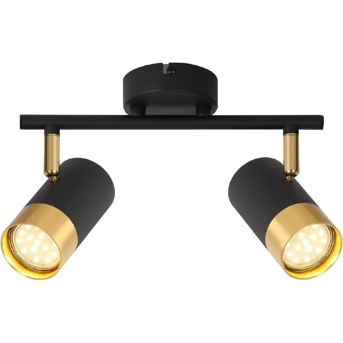 Zmh spot de plafond 2 flammes - Noir