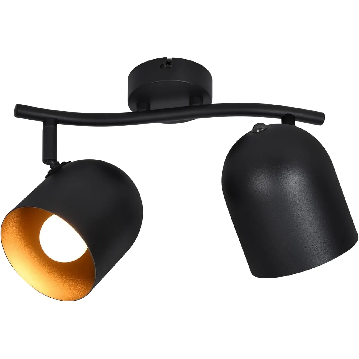 Zmh Plafonnier vintage industriel - Noir