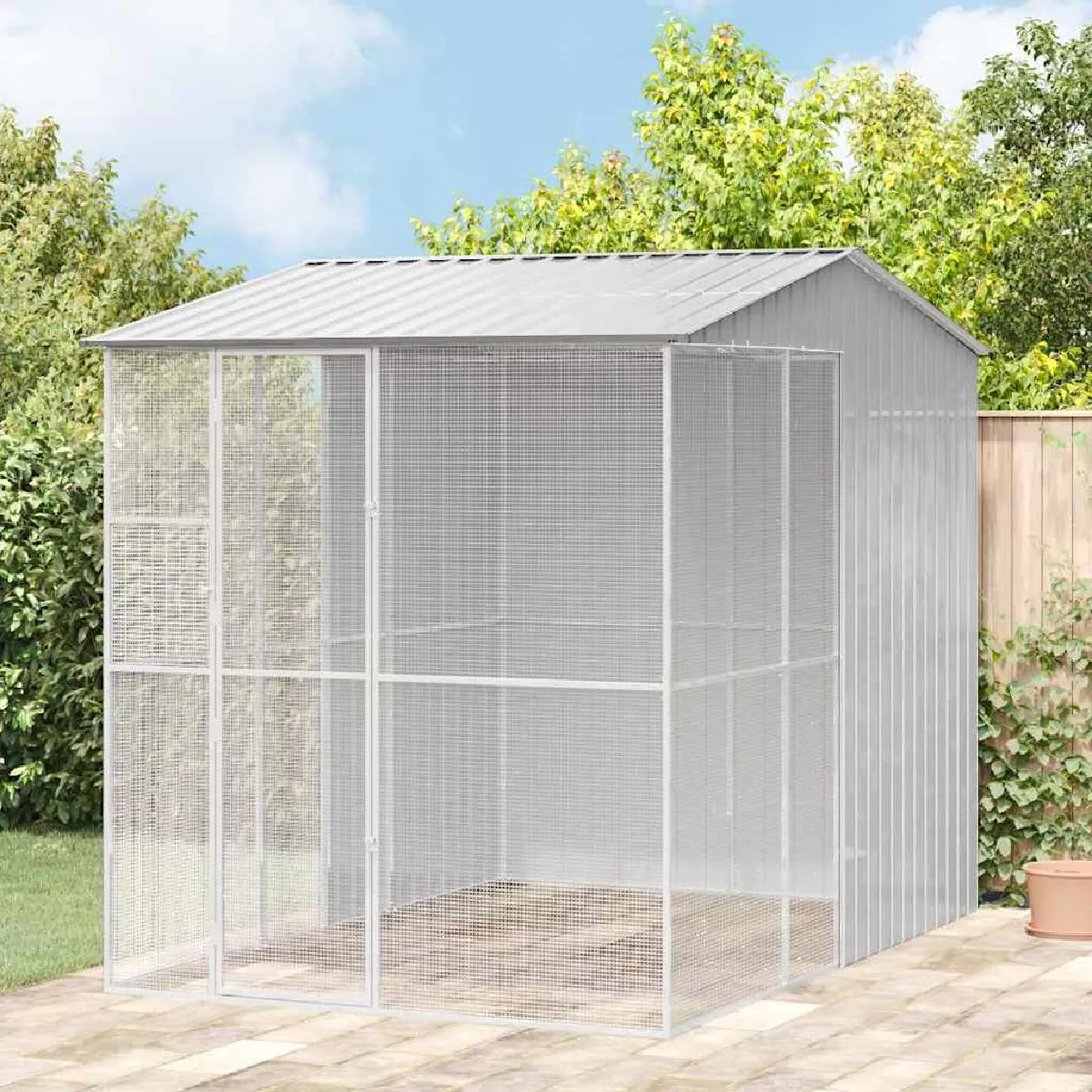 Aviary Pour Oiseaux Vidaxl 215x310x247 Cm Acier