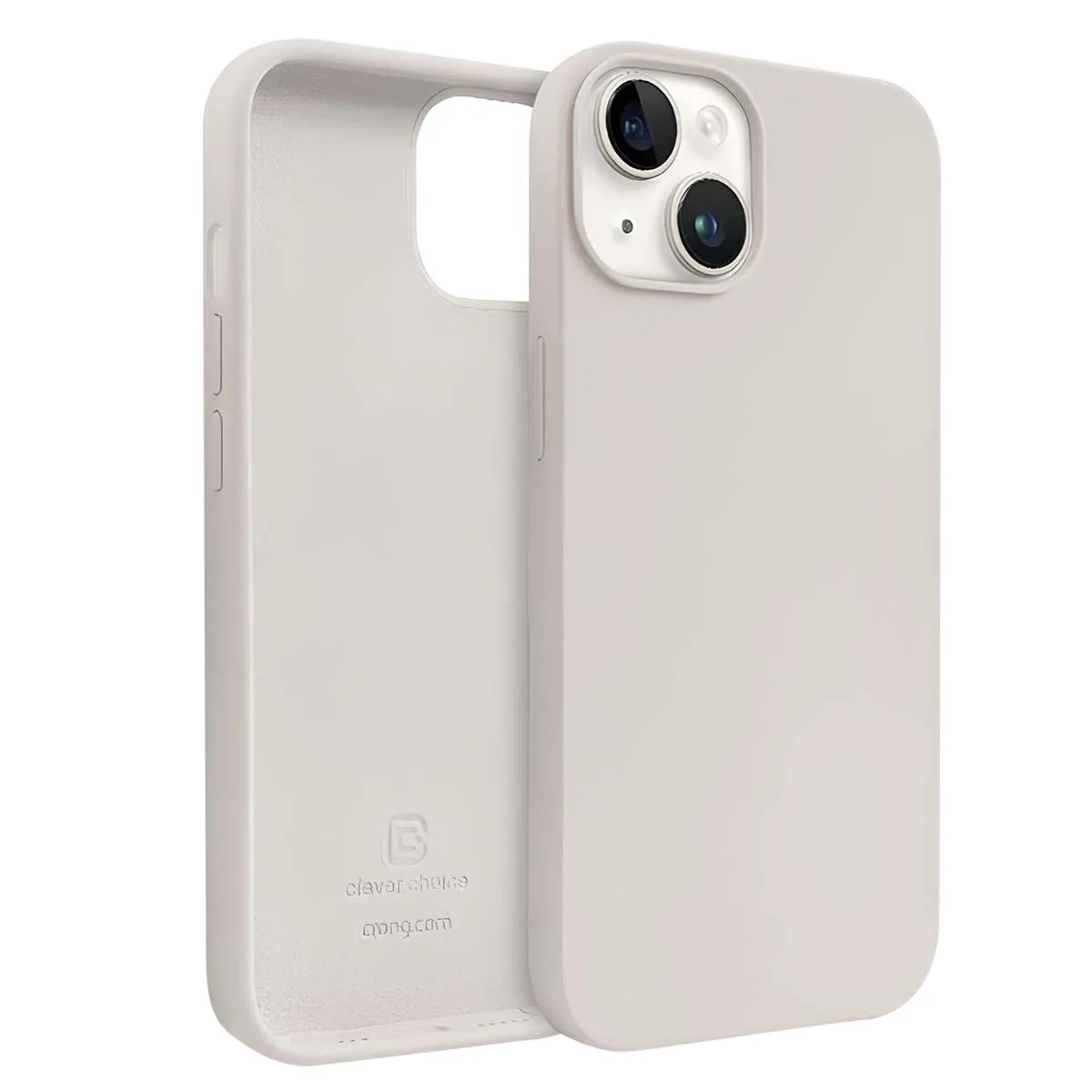 Crong Beige Coque Pour Iphone 14 Plus En Silicone Souple Antichocs