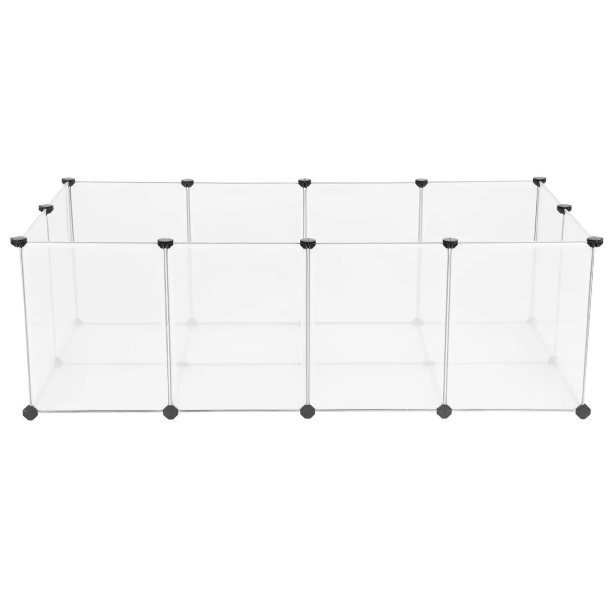 Meilleurs prix pour Enclos petits animaux fond cage modulable cochon d'inde hamster lapin rongeur petits animaux domestiques 143 x 73 x 46 cm panneaux transparents 12_0005398
