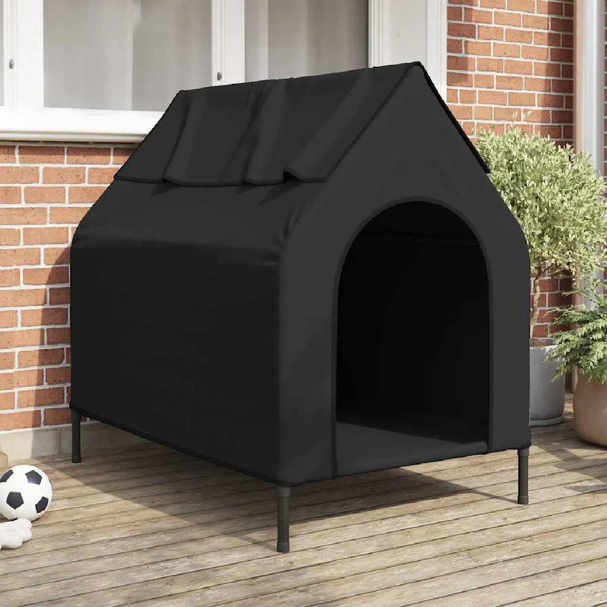 vidaXL Maison pour animaux 110 x 75 x 90 cm Acier