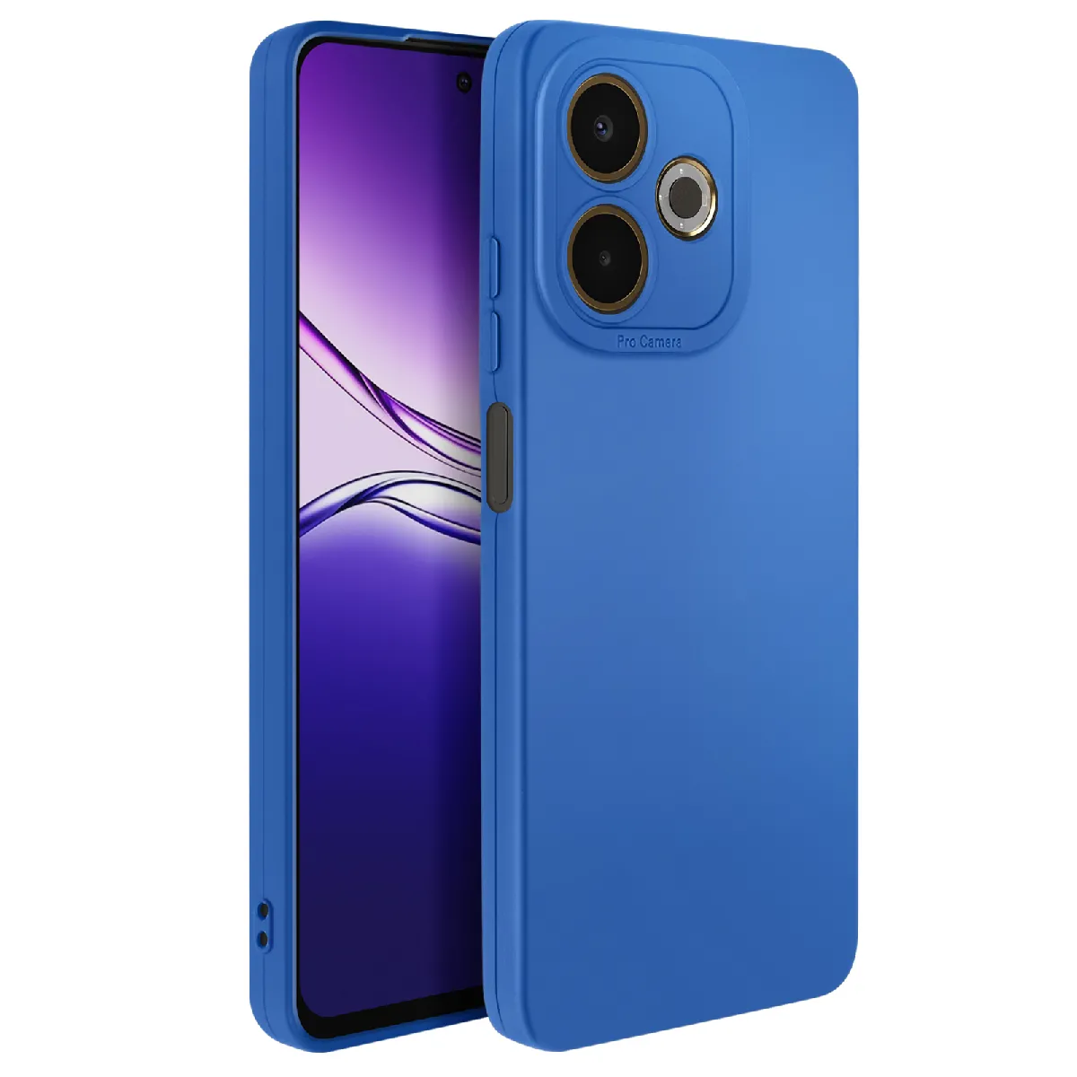 Avizar Bleu Coque En Silicone Souple Pour Oppo A5 Pro Avec Renfort Caméra