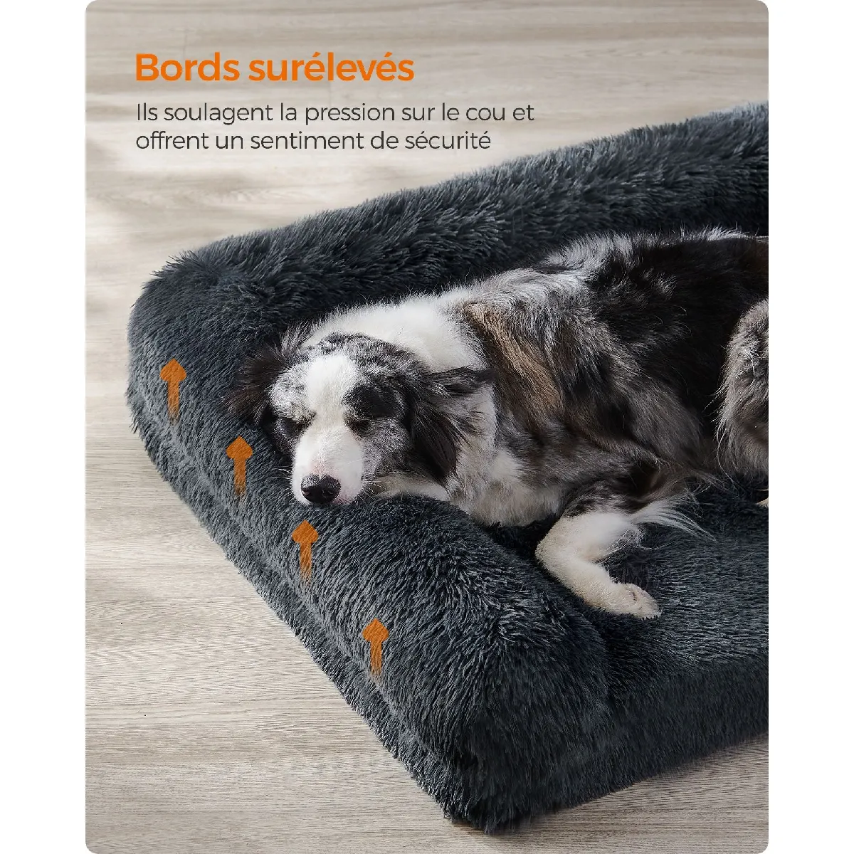 Comparer les prix de Panier pour chien canapé pour chiot taille XXL pour chiens de grande taille en mousse alvéolée avec housse amovible lavable gris 12_0005940
