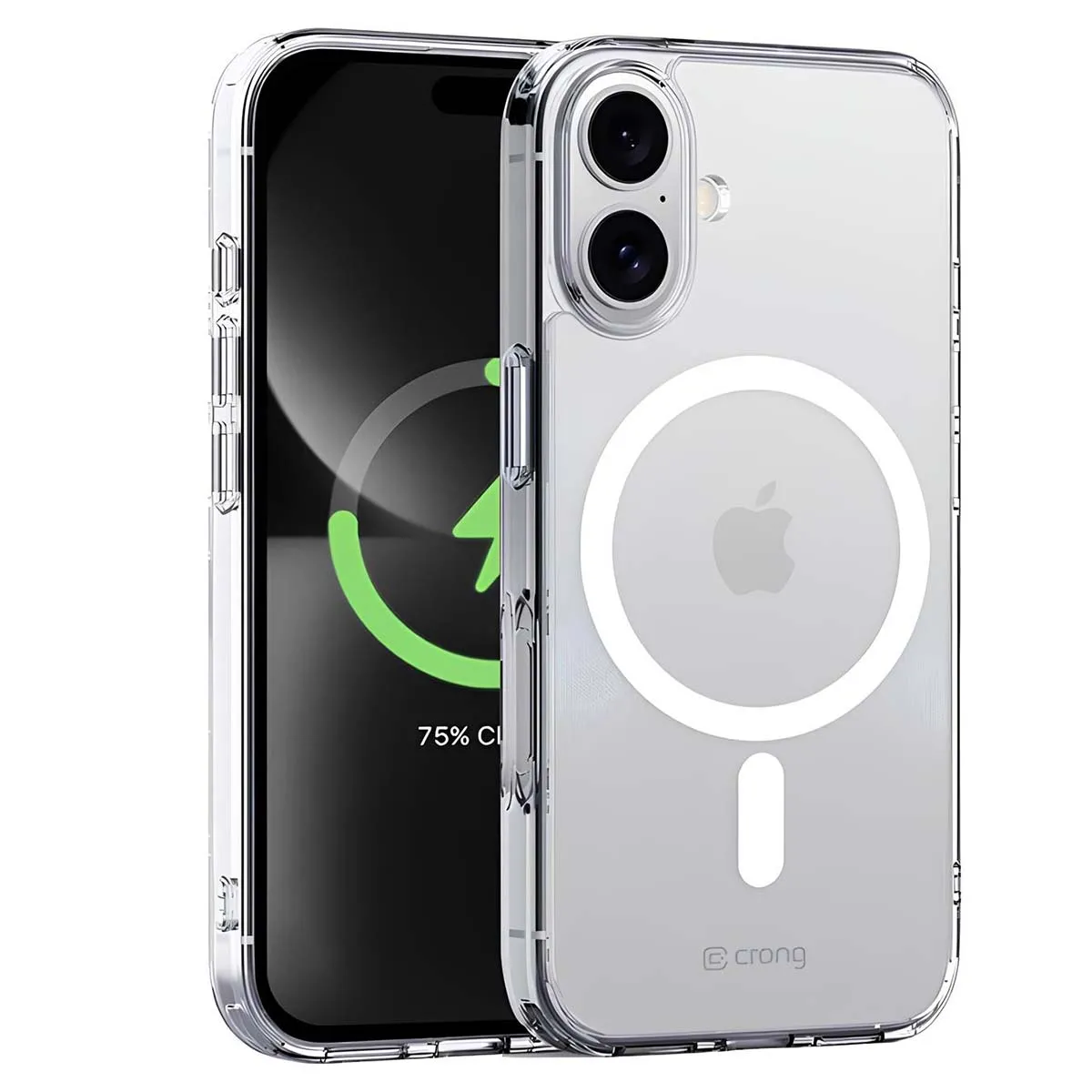 Coque Clear MAG Cover pour iPhone 16 Plus Compatible MagSafe Crong Transparent
