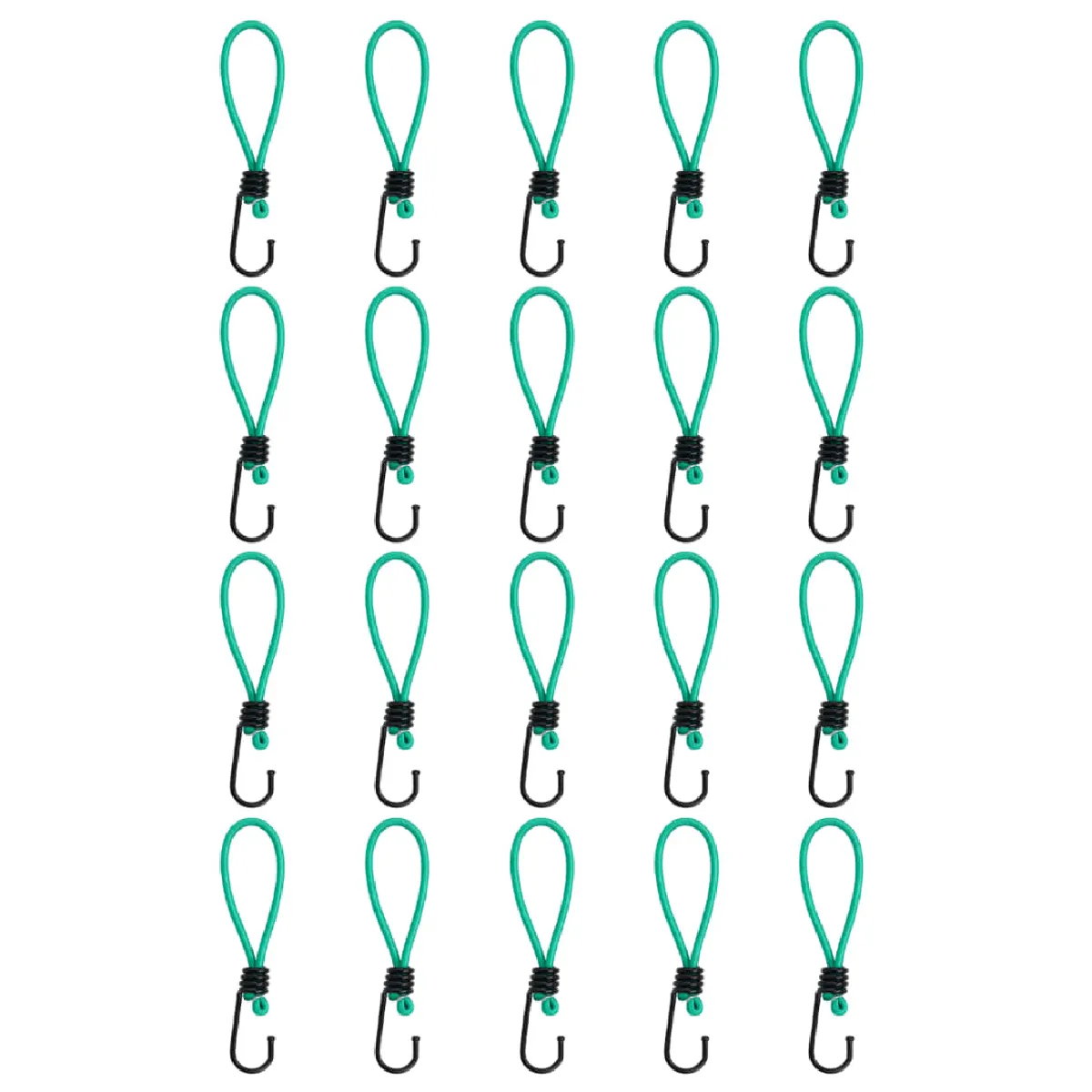 Comparer les prix de vidaXL Cordes élastiques avec crochets 20 pcs 15 cm