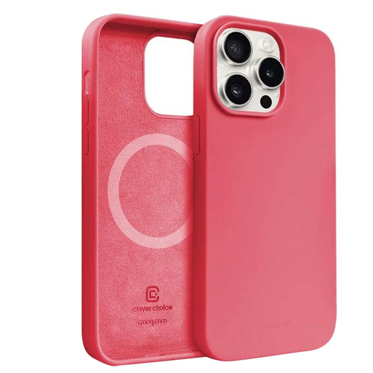 Coque MagSafe iPhone 15 Pro Max Color Cover Magn&eacute;tique Renforc&eacute; El&eacute;gant Crong Rose