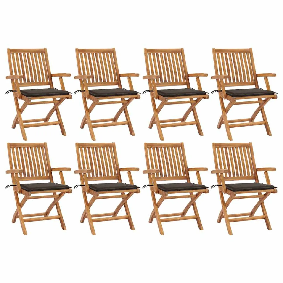VIDAXL Chaises pliables 4 pcs - vue 9