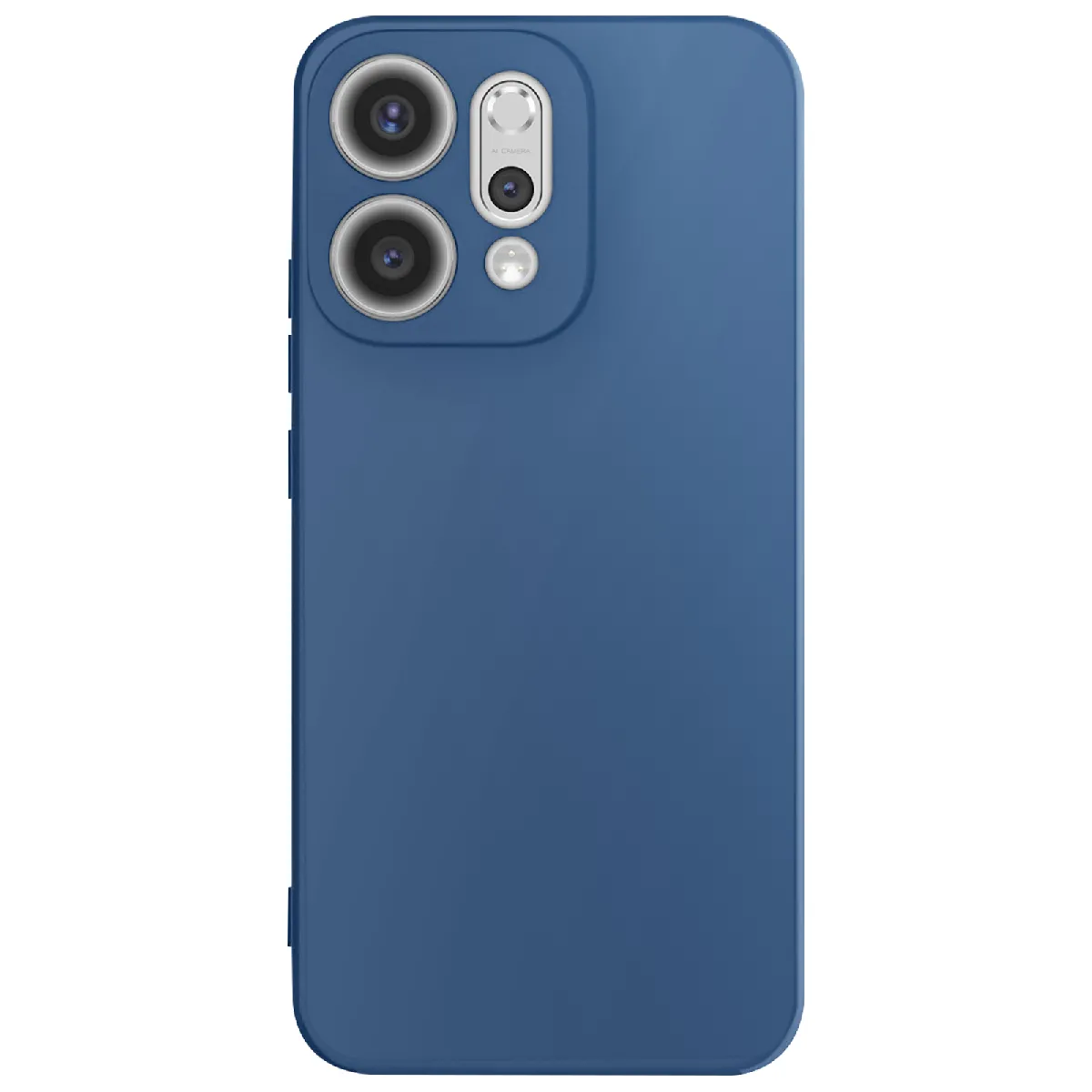 Avizar Bleu Coque En Silicone Souple Pour Oppo Reno 14 Soft-Touch Nuit