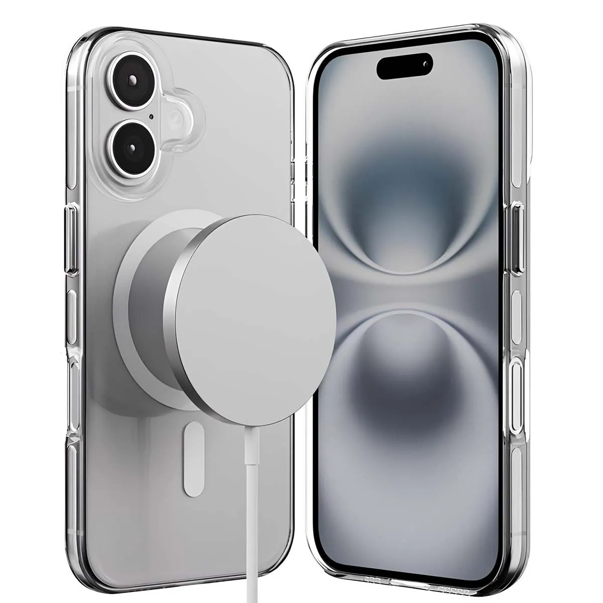Crong Coque Clear Mag Pro Pour Iphone 16 Compatible Magsafe Transparent