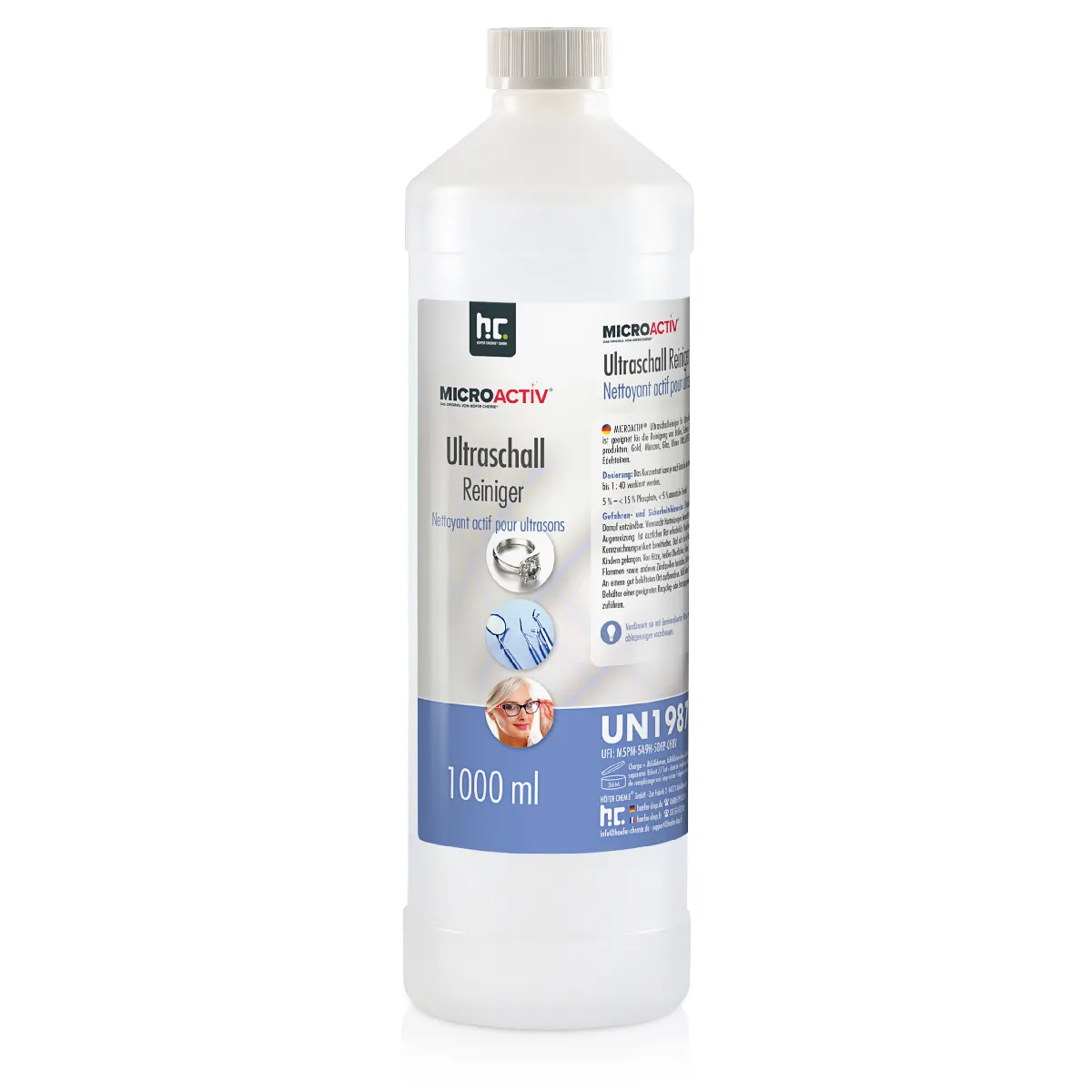 Nettoyant à Ultrasons Microactiv® Flacon de 1 pour un Nettoyage Efficace en Profondeur
