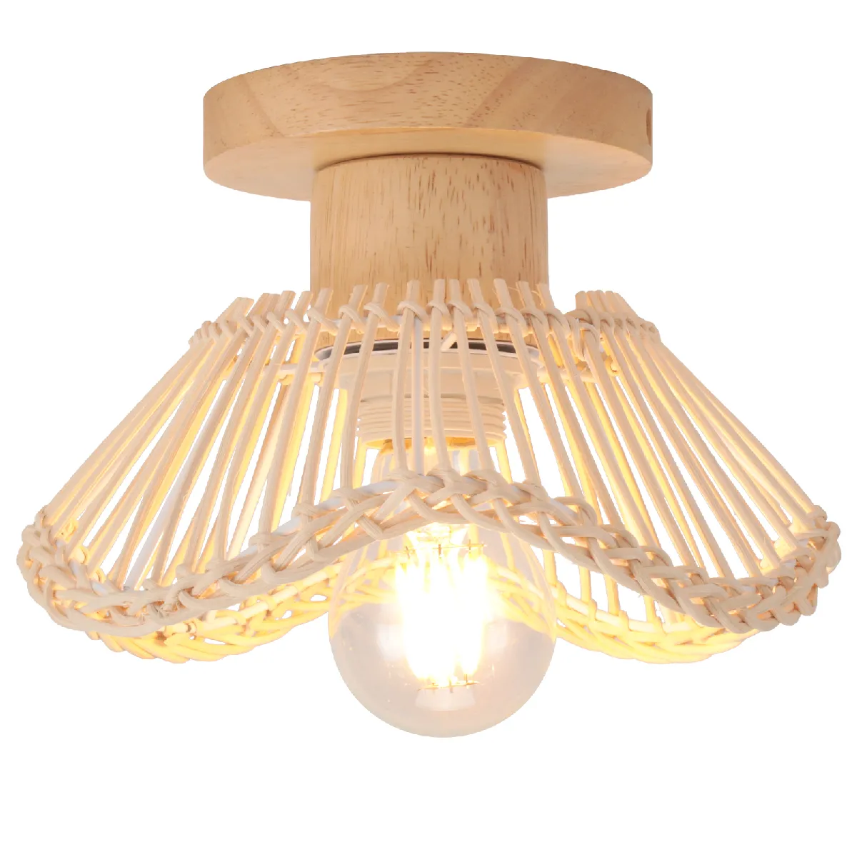 Stoex plafonnier en osier - beige
