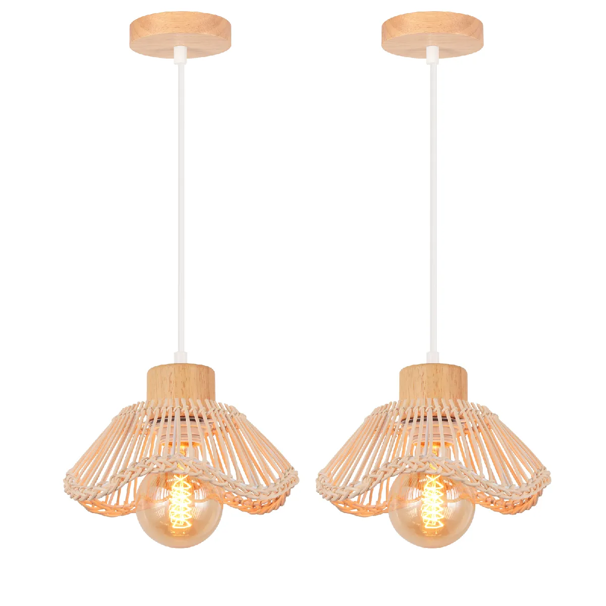 Stoex Suspension en osier – Beige