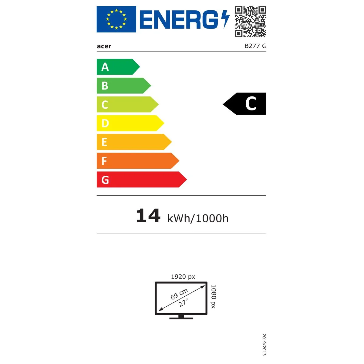Acer Vero B7 B277Gbmiprzx écran plat de PC 68 6 cm 27 1920 x 1080 pixels Full HD LCD Neuf