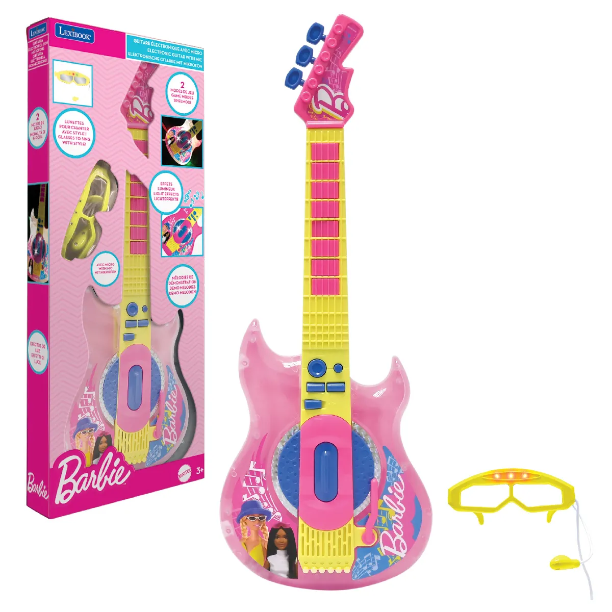 Lexibook Guitare Électronique Lumineuse avec lunettes et micro Barbie - vue 2