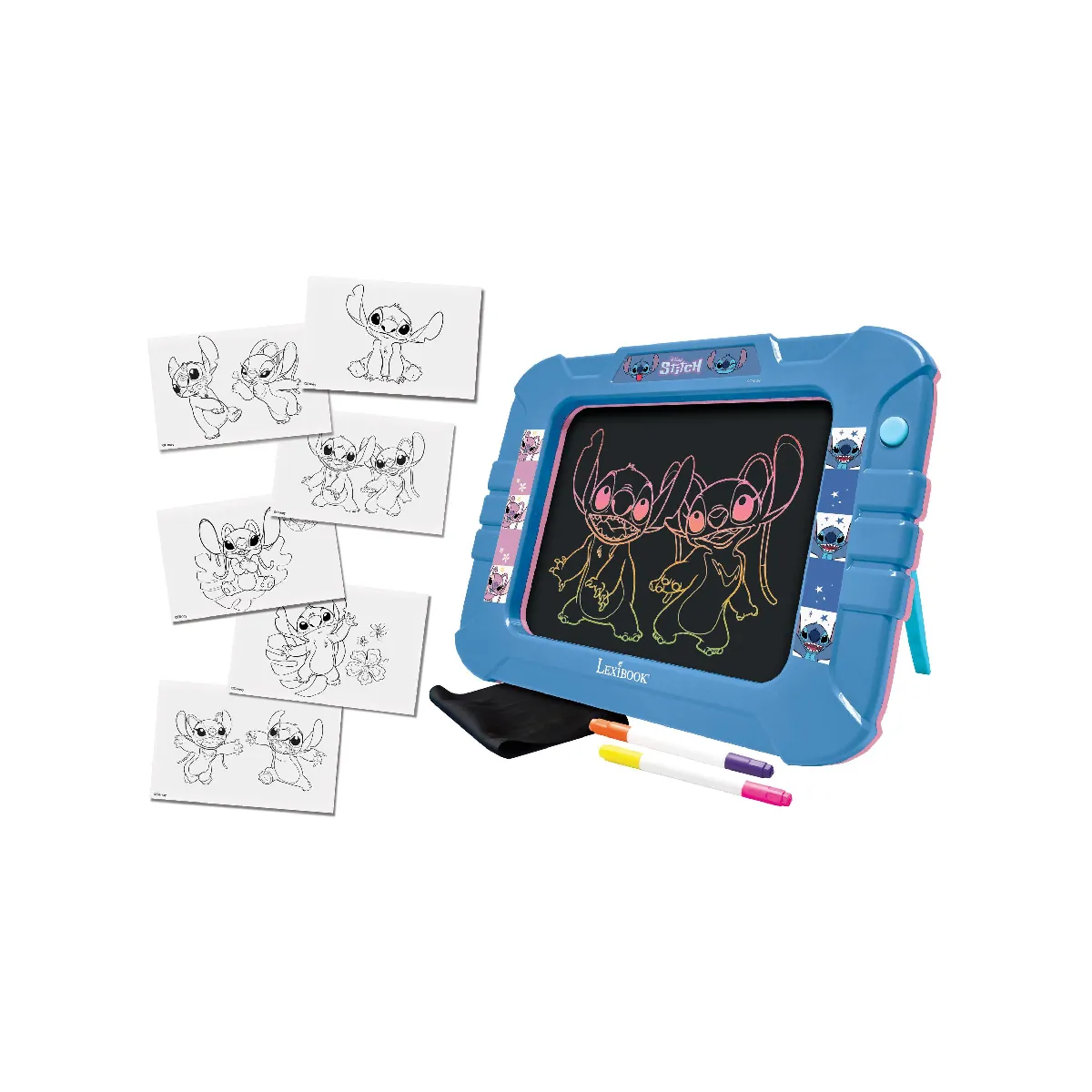 Lexibook Ardoise Électronique Lumineuse Néon Stitch