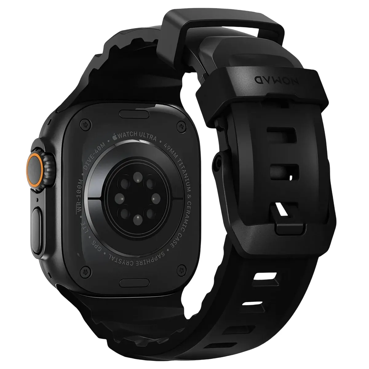 NOMAD  Bracelet Sport &Eacute;tanche 49mm pour Apple Watch Mod&egrave;le Rocky Point Noir