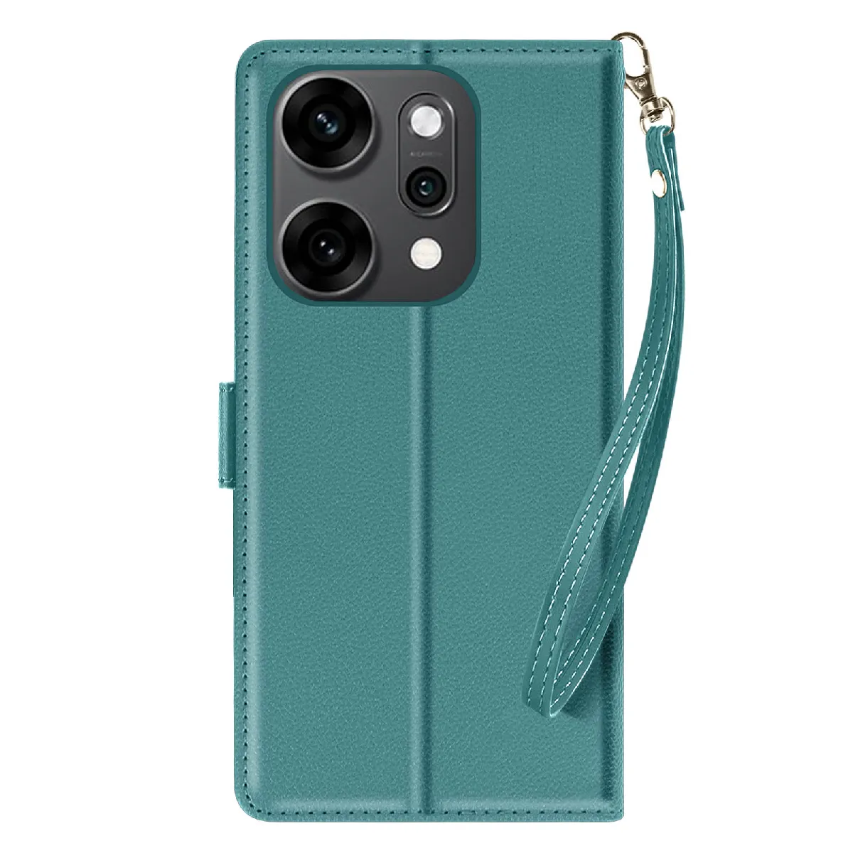 Avizar Turquoise Etui Portefeuille Pour Oppo Reno 14 / 14F / 14 Fs Avec Dragonne - Image 2