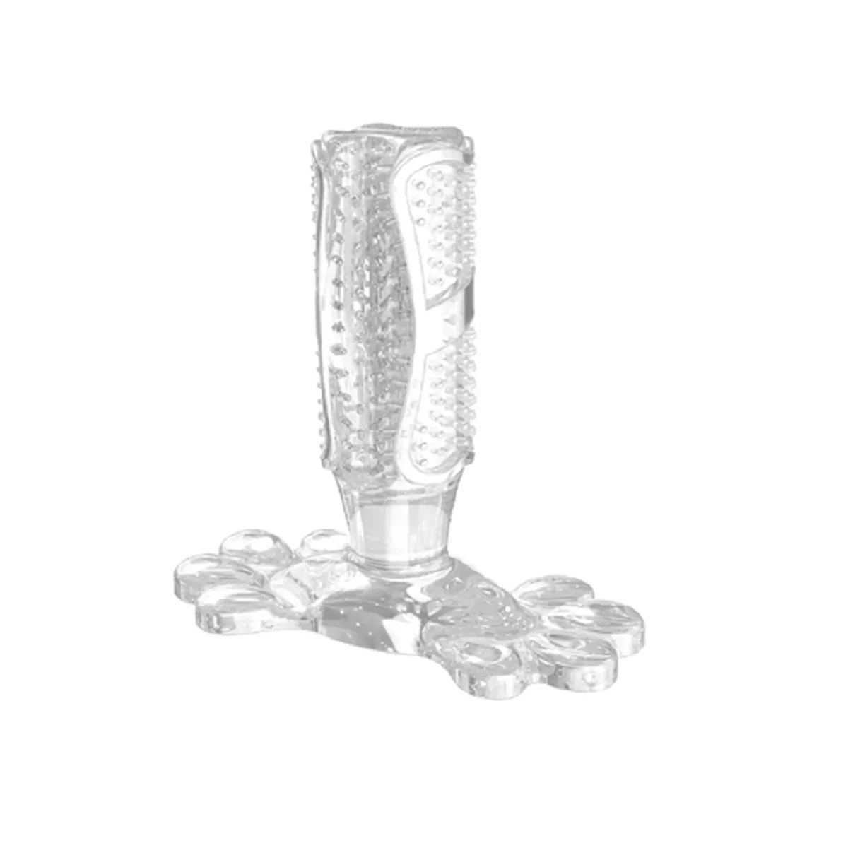 Meilleurs prix pour Bâton de brosse à dents en caoutchouc naturel pour chien, résistant aux morsures, soins bucco-dentaires - blanc