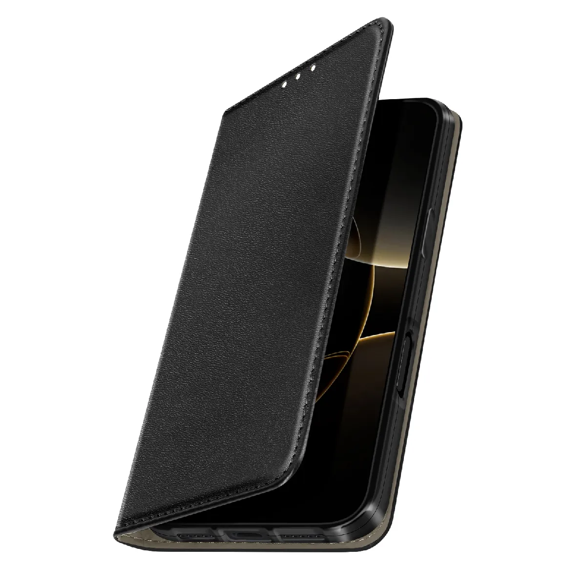 Avizar Noir Étui Folio Pour Iphone 17 Pro Avec Porte-Cartes Et Fonction Support Vidéo