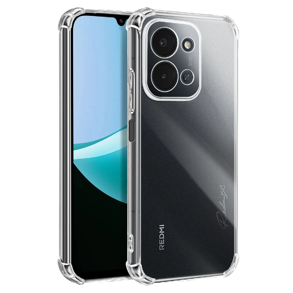 Avizar - Coque pour Xiaomi Redmi 15C - Protection Antichoc - Transparent - Image 2