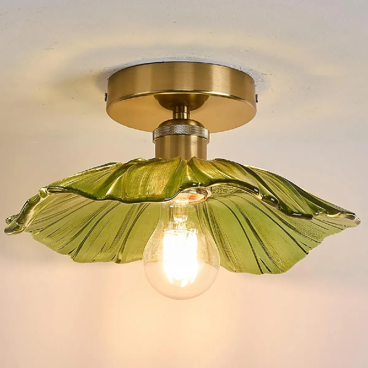 Stoex plafonnier en verre moderne - Vert