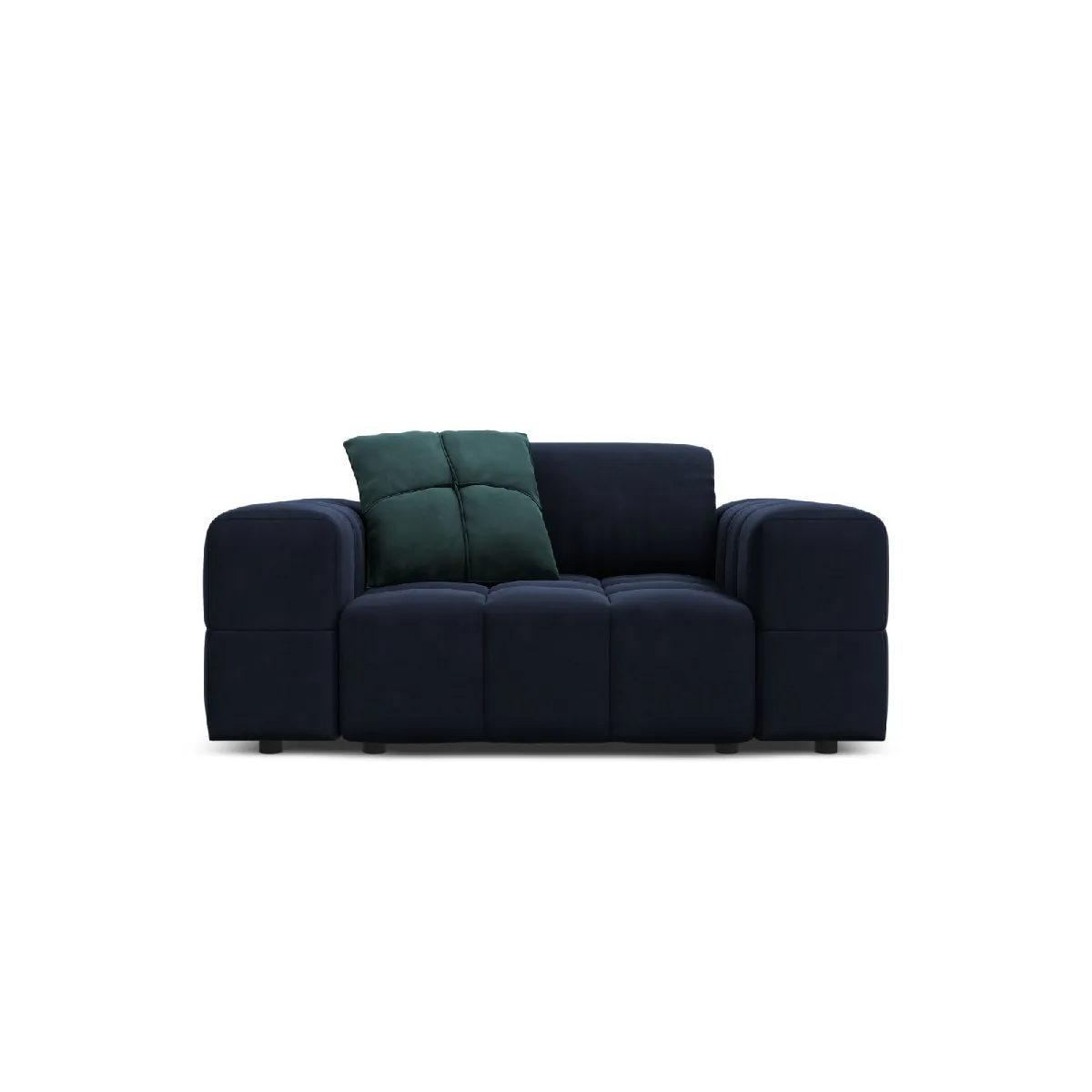 Cxl by christian lacroix Fauteuil Luc en velours - Bleu foncé