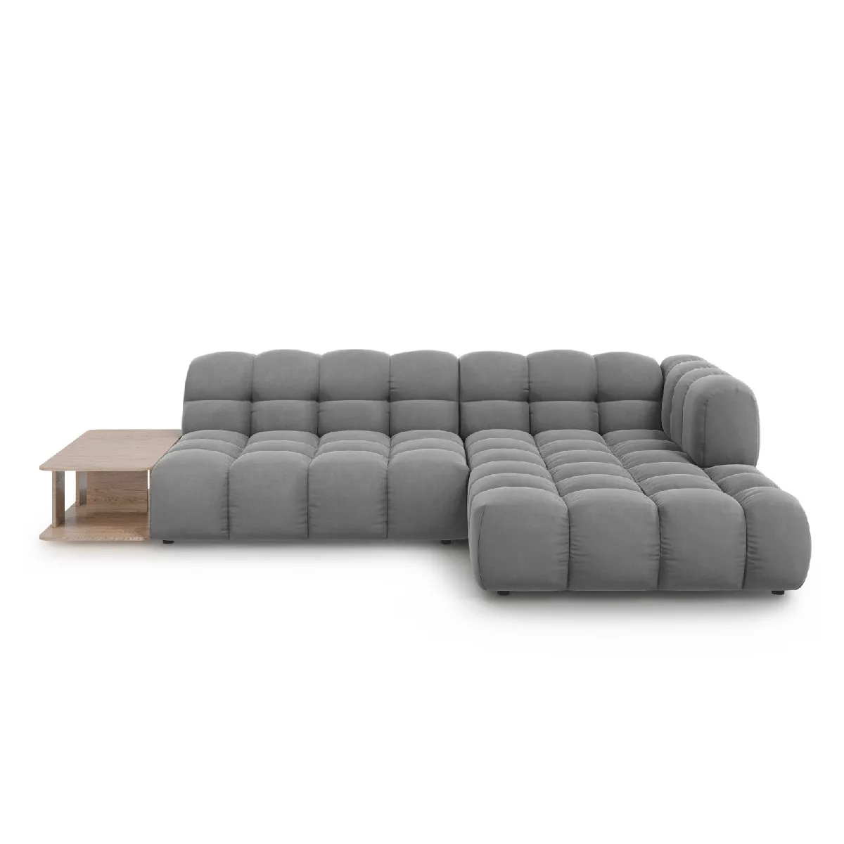 Canapé d'angle droit modulable Sky 4 places en velours - vue 7
